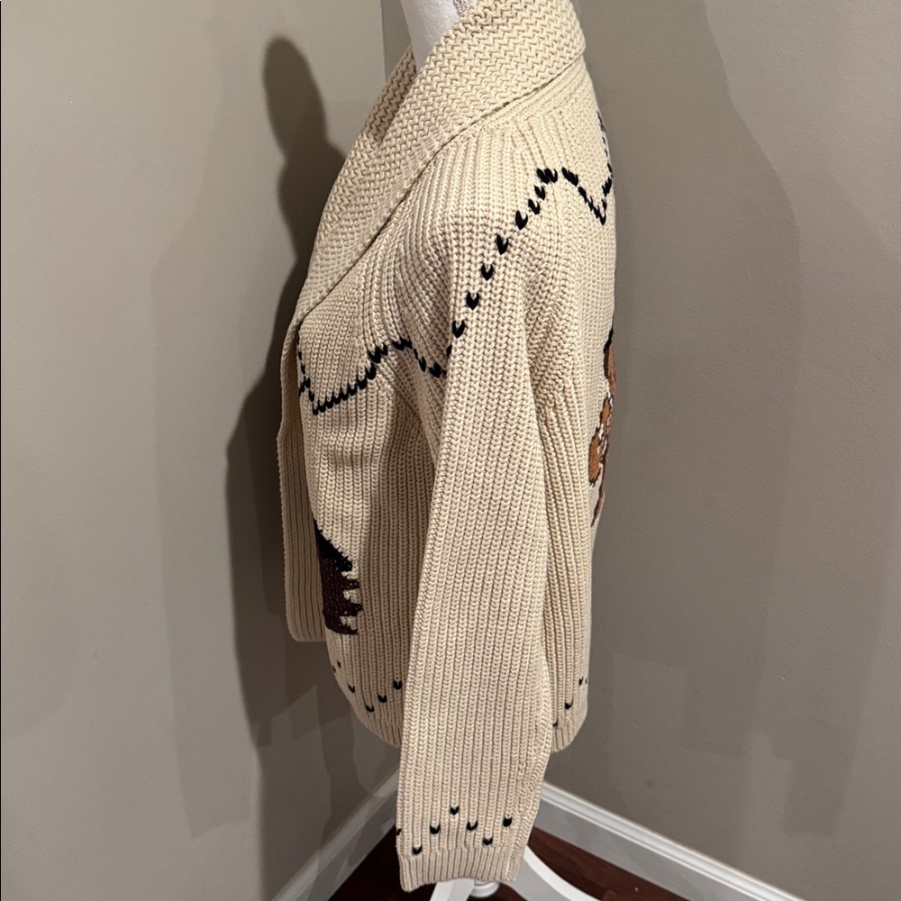 The Great. NWT The Horse Lodge Cardigan. Open cardigan with horse motif - Picture 12 of 12